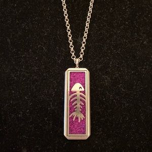 STAINLESS STEEL FISH AROMATHERAPY NECKLACE